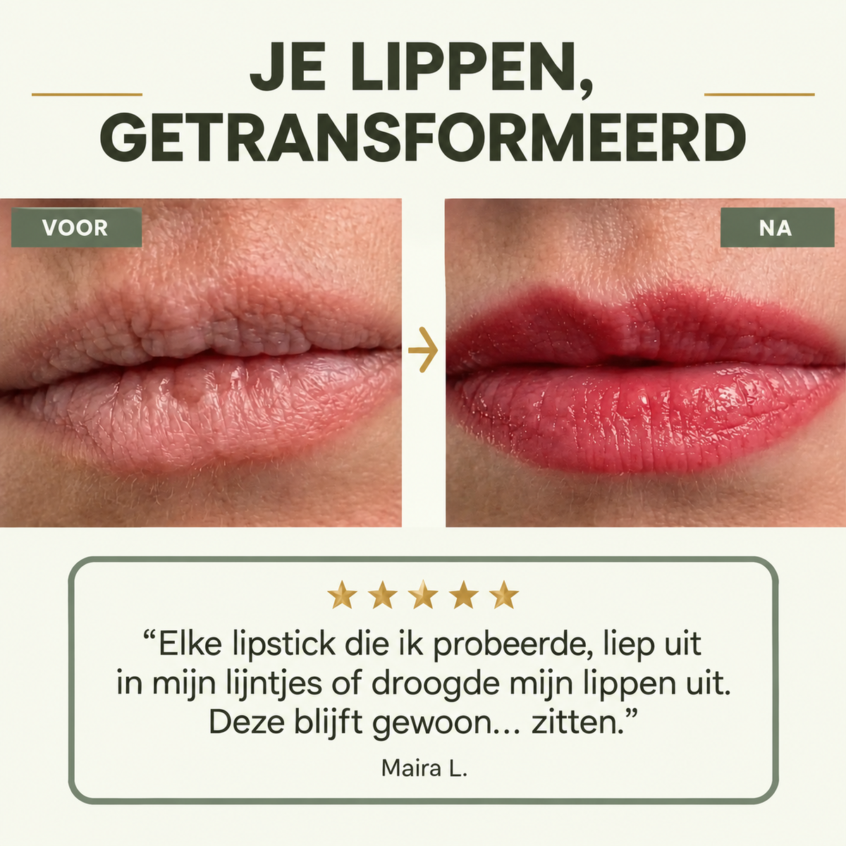 VeraNove lipstick voor rijpere lippen